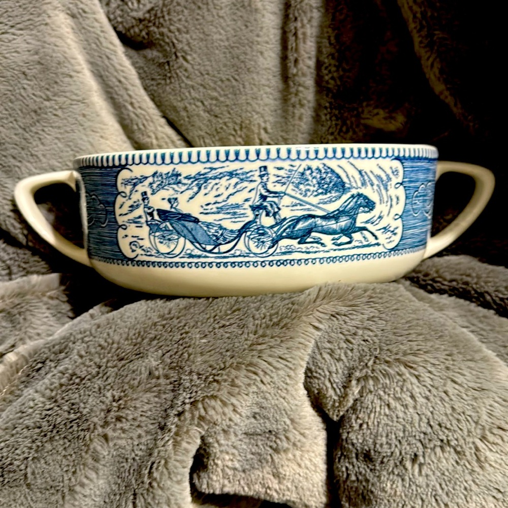 “The Sleigh Ride" doubled handled serving dish